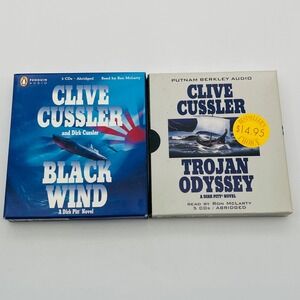 Clive Cussler Dirk Pitt Audiobook CD Bundle Black Wind Trojan Odyssey 10 CDs